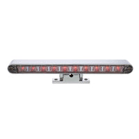 10 LED Dual Function 3rd Brake Light w Chrome or Black Swivel Pedestal Base (Red LEDs/Red Lens)