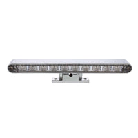 10 LED Dual Function 3rd Brake Light w Chrome or Black Swivel Pedestal Base (Red LEDs/Red Lens)