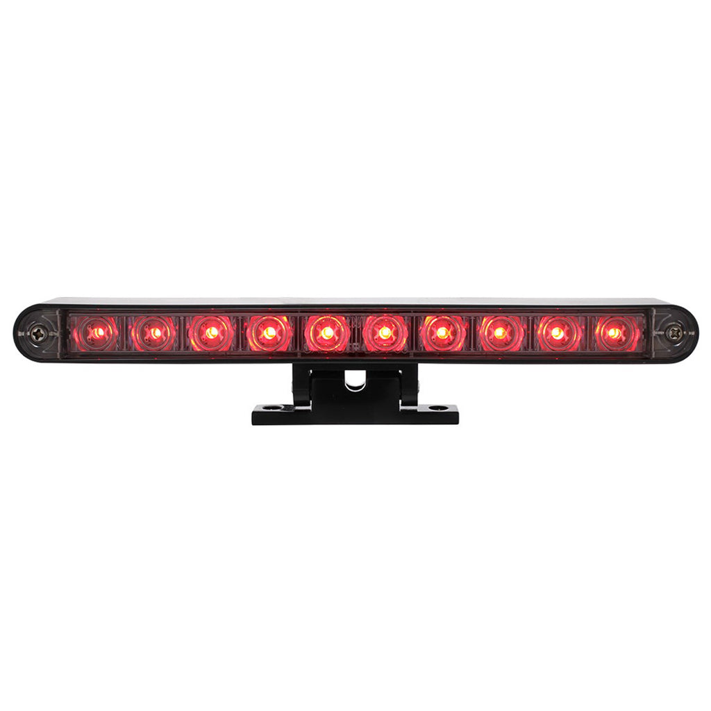 10 LED Dual Function 3rd Brake Light With Black Swivel Pedestal Base (Red LEDs/Clear Lens)