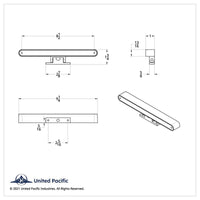Chrome 10 LED Light Bar With 180 Degree Swivel Base Dual Function (Amber or White LEDs/Amber or Clear Lens)
