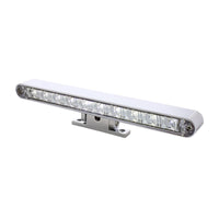 Chrome 10 LED Light Bar With 180 Degree Swivel Base Dual Function (Amber or White LEDs/Amber or Clear Lens)