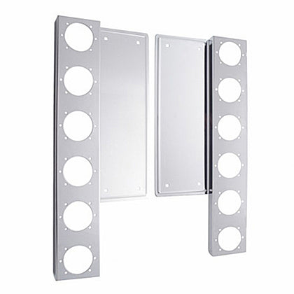 United Pacific - Freightliner Stainless Front Air Cleaner Bracket Only - 12 Light Cutouts