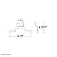 United Pacific - Universal Plastic License Bracket