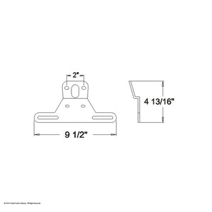 United Pacific - Universal Plastic License Bracket