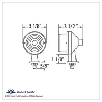 1-1/8" or 2-1/8" Arm Crystal Honda Light With Single or Double Contact (Amber Lens)