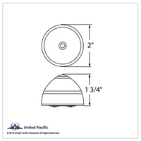United Pacific - 2" Beehive Crystal Clearance/Marker Light (Amber or Red Lens)