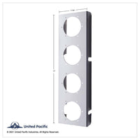 Stainless Steel Front Air Cleaner Bracket With 8 X 9 LED 2" Lights & Visors For Peterbilt - Amber LEDs (Amber or Clear Lens)