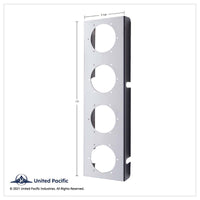 Stainless Steel Front Air Cleaner Bracket With 8 X 9 LED 2" Lights & Bezels For Peterbilt - Amber LED (Amber or Clear Lens)