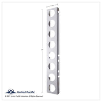 Stainless Steel Front Air Cleaner Bracket With 16 X 9 LED 2" Lights For Peterbilt - Amber LED (Amber or Clear Lens)