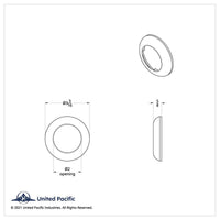 United Pacific - Chrome Twist-On Light Bezel For 2" or 4" Round Light Grommet