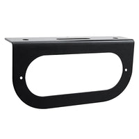 United Pacific - Oval Black Light Bracket With Flange (1 Hole)