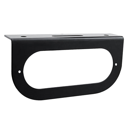 United Pacific - Oval Black Light Bracket With Flange (1 Hole)