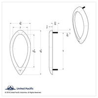 United Pacific - Chrome "Teardrop" Light Bezel