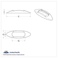 United Pacific - Chromed Plastic Maverick Light Bezel for Peterbilt