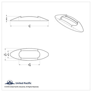 United Pacific - Chromed Plastic Maverick Light Bezel for Peterbilt