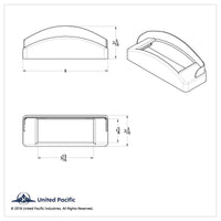 United Pacific - Rectangular Light Bezel With Visor