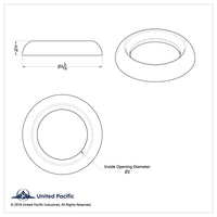 United Pacific - 2" Chrome Twist-On Light Bezel (Vintage Design)