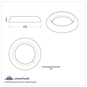 United Pacific - 2" Chrome Twist-On Light Bezel (Vintage Design)