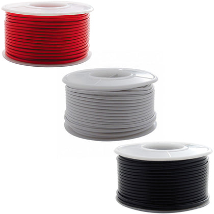 United Pacific - 100' Long Primary Wire by the Roll (Red, Black or White)