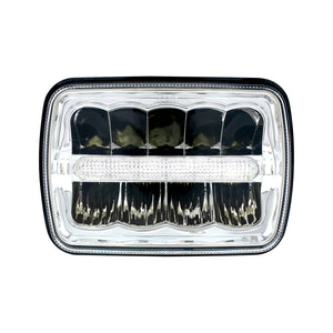 ULTRALIT - 9 High Power LED 4"x 6" or 5"x 7`" Rectangular Light With White Position Light Bar