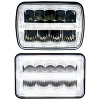 ULTRALIT - 9 High Power LED 4"x 6" or 5"x 7`" Rectangular Light With White Position Light Bar