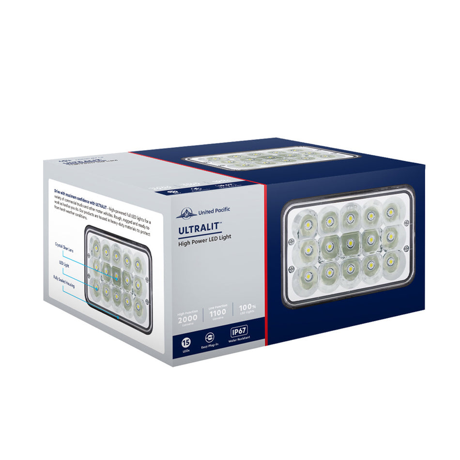 United Pacific - ULTRALIT - 15 High Power LED Rectangular Light