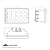 United Pacific - ULTRALIT - 15 High Power LED Rectangular Light