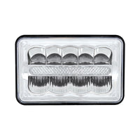 ULTRALIT - 9 High Power LED 4"x 6" or 5"x 7`" Rectangular Light With White Position Light Bar