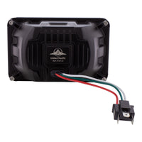 ULTRALIT - Heated 4" X 6" LED Headlight With Glass Lens & Aluminum Housing - High or Low Beam (Chrome or Black)