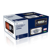 ULTRALIT - Heated 4" X 6" LED Headlight With Glass Lens & Aluminum Housing - High or Low Beam (Chrome or Black)