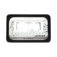 ULTRALIT - Heated 4" X 6" LED Headlight With Glass Lens & Aluminum Housing - High or Low Beam (Chrome or Black)