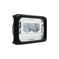 ULTRALIT - Heated 4" X 6" LED Headlight With Glass Lens & Aluminum Housing - High or Low Beam (Chrome or Black)