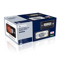 ULTRALIT - Heated 4" X 6" LED Headlight With Glass Lens & Aluminum Housing - High or Low Beam (Chrome or Black)