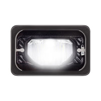 ULTRALIT - Heated 4" X 6" LED Headlight With Glass Lens & Aluminum Housing - High or Low Beam (Chrome or Black)