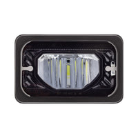 ULTRALIT - Heated 4" X 6" LED Headlight With Glass Lens & Aluminum Housing - High or Low Beam (Chrome or Black)