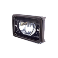 ULTRALIT - Heated 4" X 6" LED Headlight With Glass Lens & Aluminum Housing - High or Low Beam (Chrome or Black)