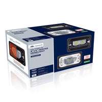 ULTRALIT - Heated 4" X 6" LED Headlight With Glass Lens & Aluminum Housing - High or Low Beam (Chrome or Black)