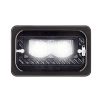 ULTRALIT - Heated 4" X 6" LED Headlight With Glass Lens & Aluminum Housing - High or Low Beam (Chrome or Black)