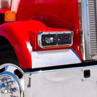 ULTRALIT - Heated 4" X 6" LED Headlight With Glass Lens & Aluminum Housing - High or Low Beam (Chrome or Black)