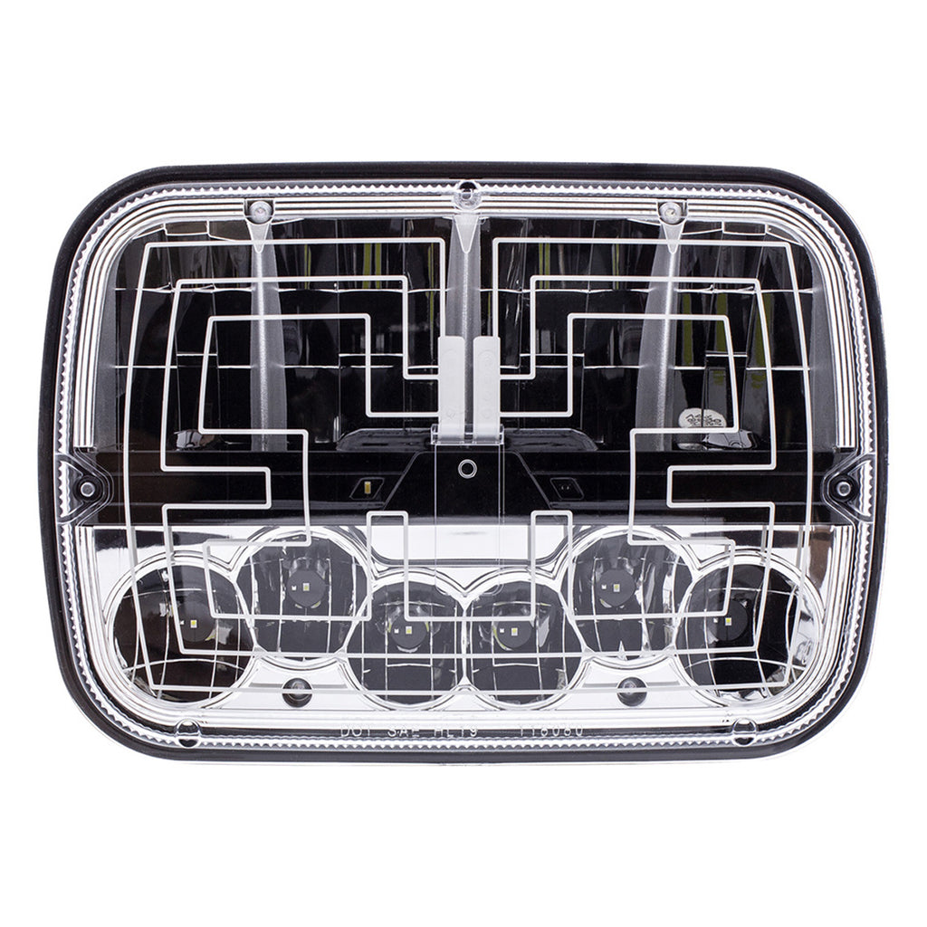 United Pacific - ULTRALIT - Heated 5" X 7" LED Headlight With Polycarbonate Lens & Housing