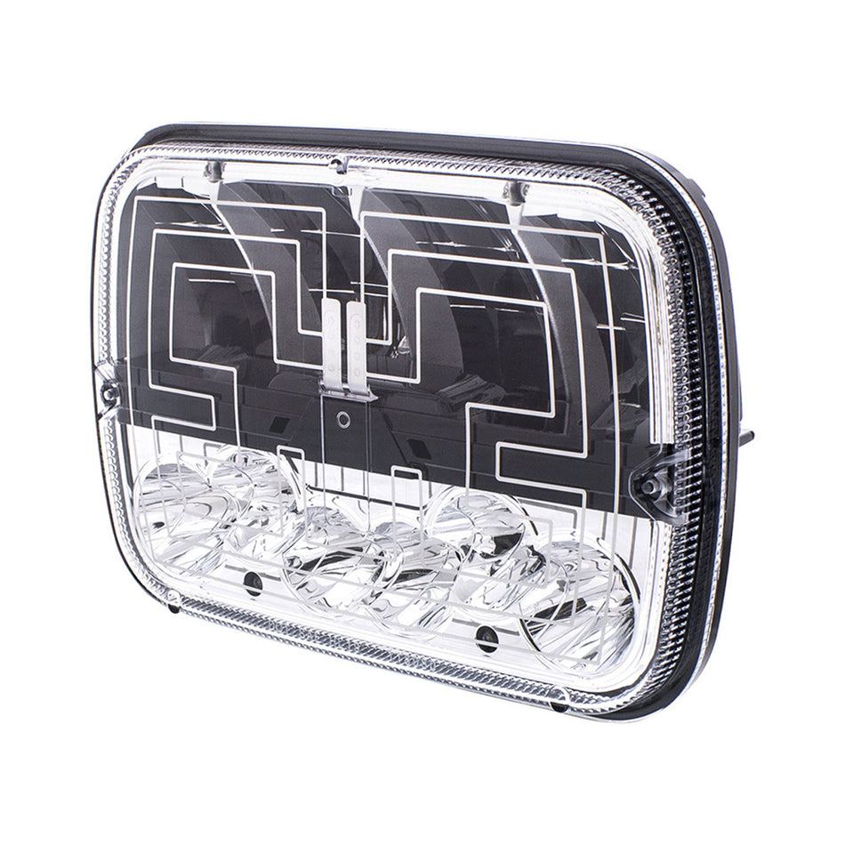 United Pacific - ULTRALIT - Heated 5" X 7" LED Headlight With Polycarbonate Lens & Housing