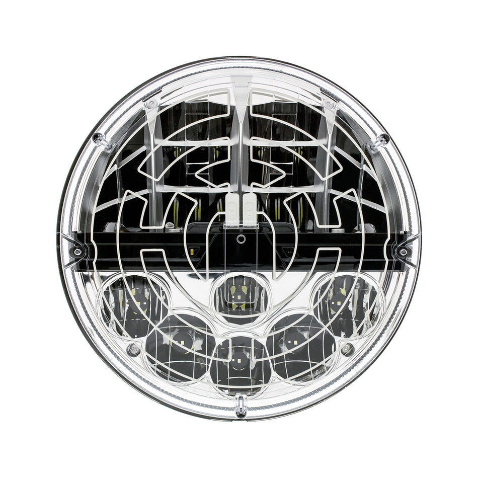 United Pacific - ULTRALIT - Heated 7" LED Headlight With Polycarbonate Lens & Housing