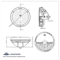 United Pacific - ULTRALIT - Heated 7" LED Headlight With Polycarbonate Lens & Housing