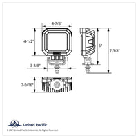 United Pacific - 5 High Power LED Heated Work Light - Flood Light