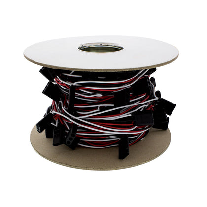 United Pacific - 150 Count 3-Prong Female Bullet Plugs Wire Harness Roll - 74' w/ 6" Lead Between Plugs