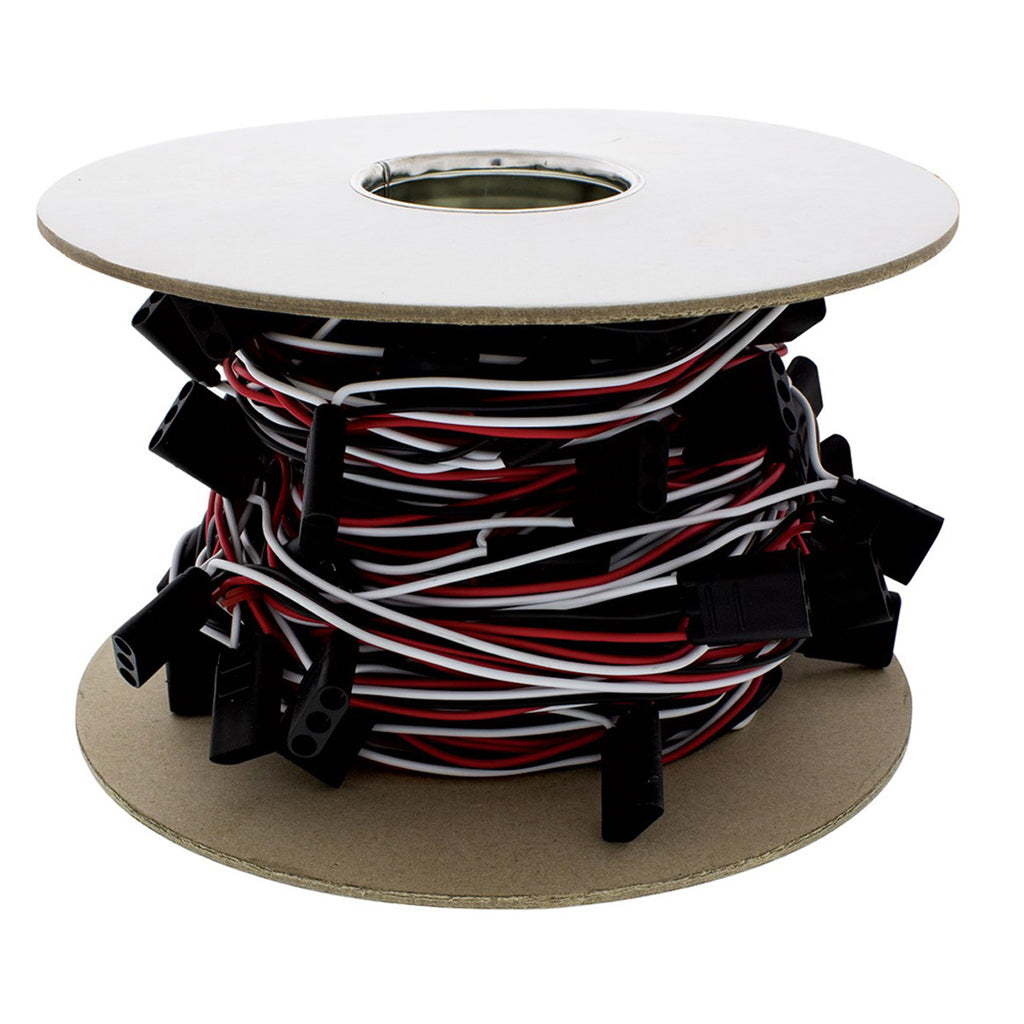 United Pacific - 100 Count 3-Prong Female Bullet Plugs Wire Harness Roll - 98.5' W/12" Lead Between Plugs