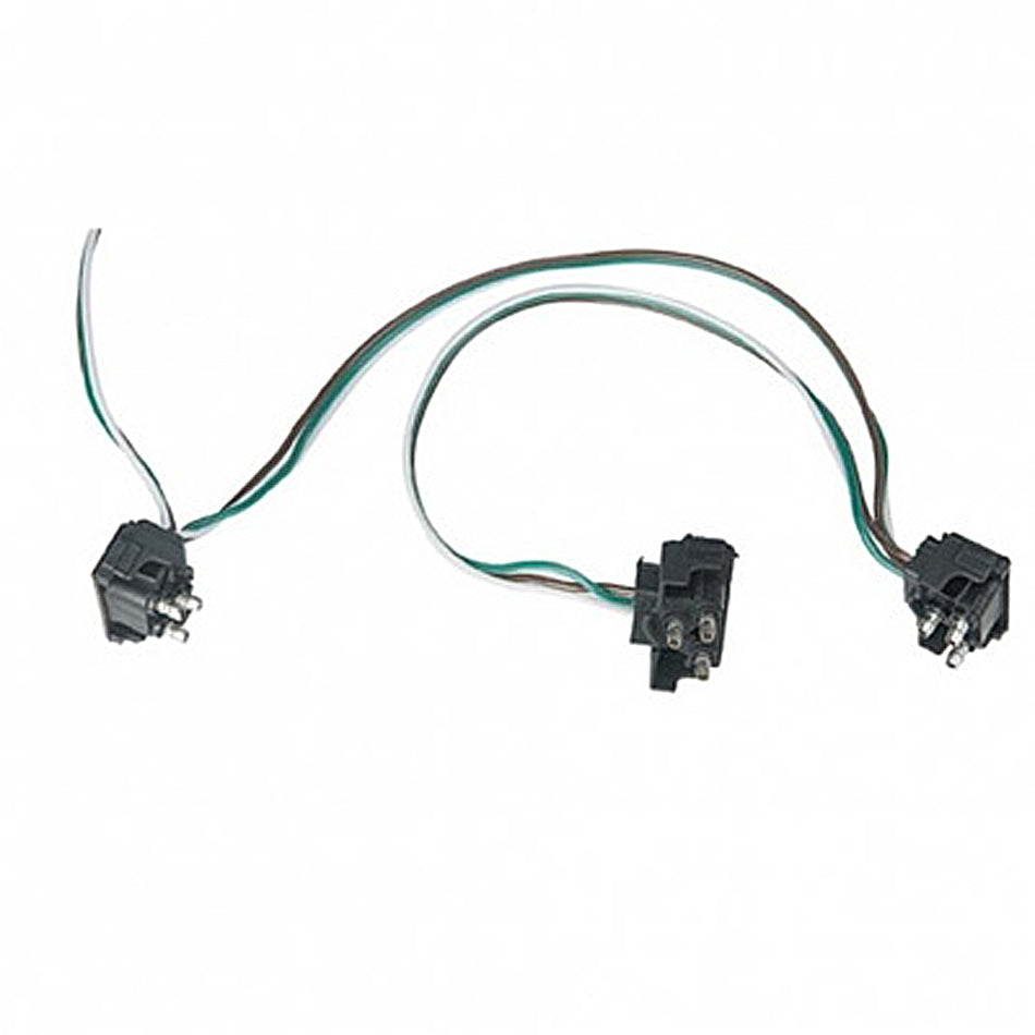 United Pacific - 3 Prong Right Angle Plug Wiring Harness With 3 Plugs - 12" Lead