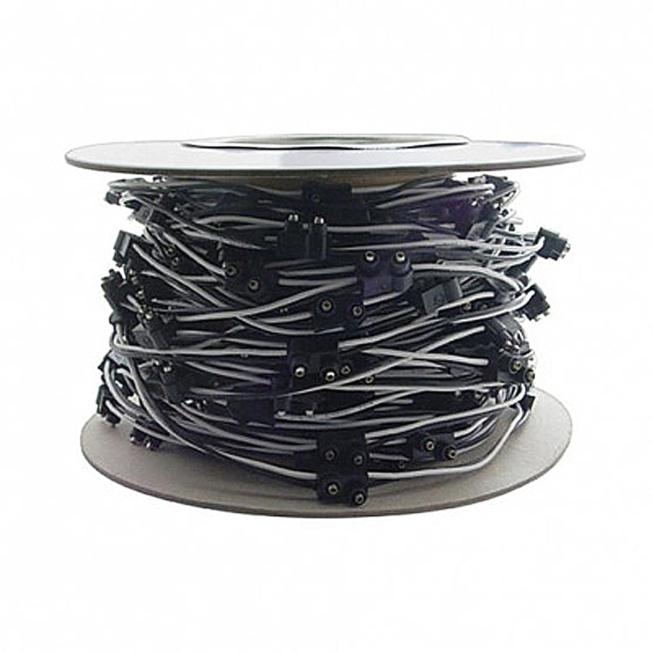 200 Count 2-Prong Male Bullet Plugs 16G Wire Harness Roll - 100' w/ 6" Lead Between Plugs