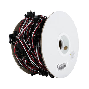 100 Count 3-Prong Male Right Angle Bullet Plugs Wire Harness Roll w/ 12" Lead Between Plugs