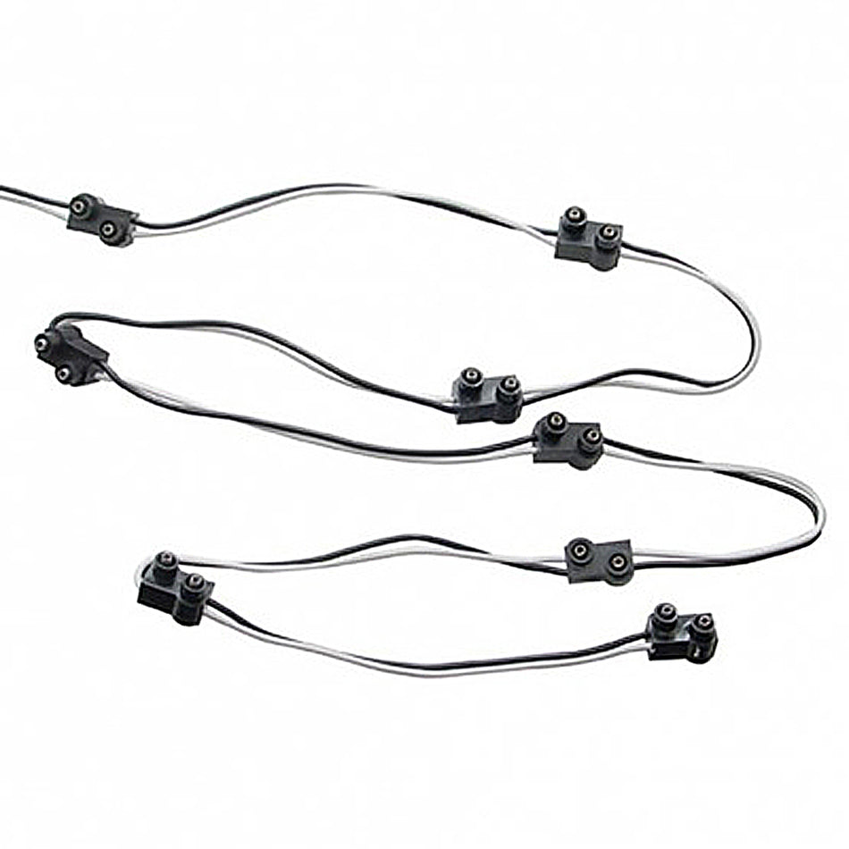 8 Count 2-Prong Male Bullet Plugs 16G Wire Harness w/ 7" Lead Between Plugs
